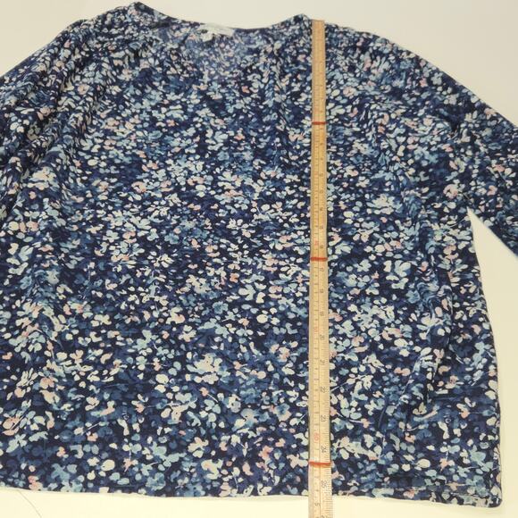 Jessica Simpson Womens Large Top Ditsy Floral Lightweight Flowy Cottagecore - Picture 6 of 11